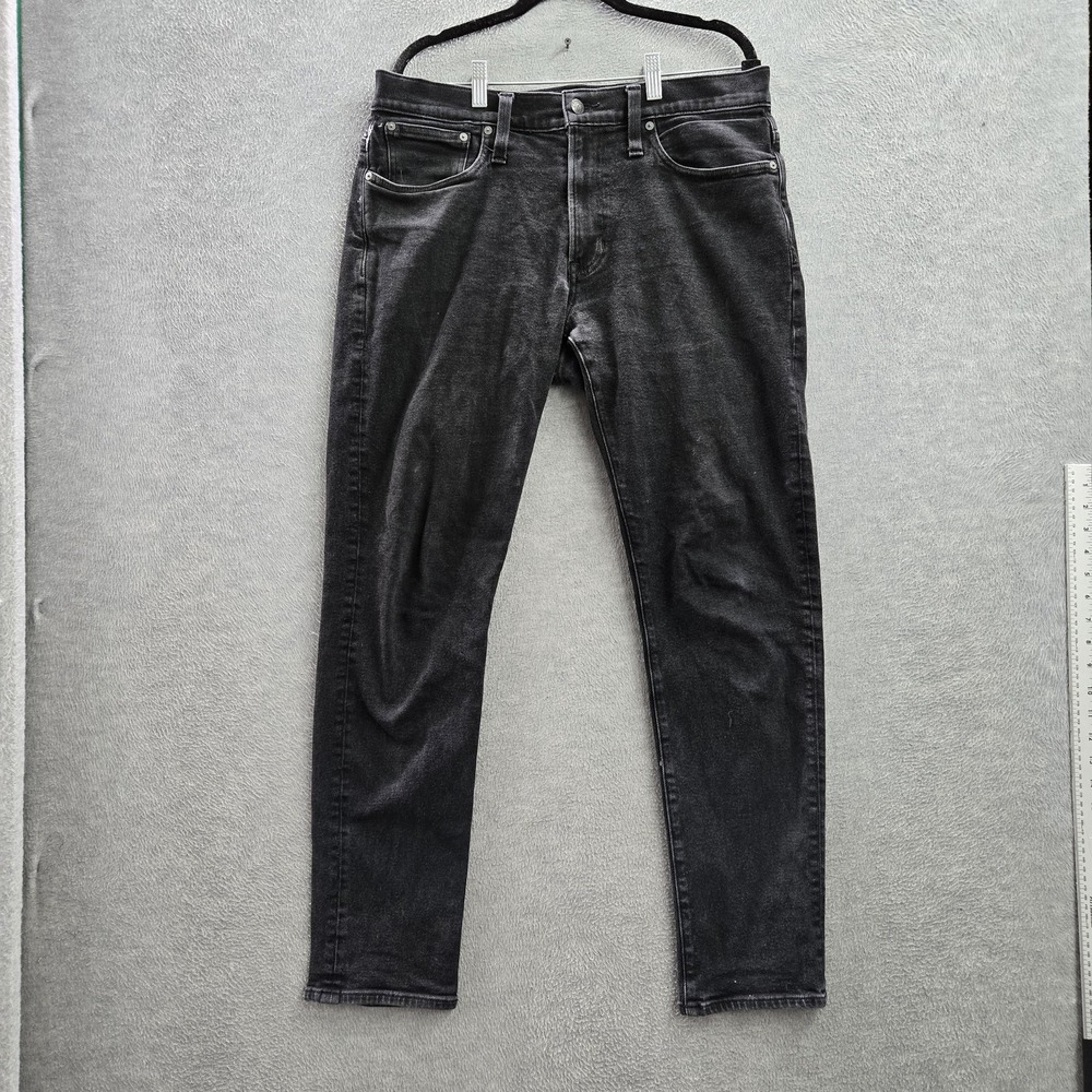 Madewell Women Jeans 34X32 Black Denim Athletic Slim 31" Inseam READ